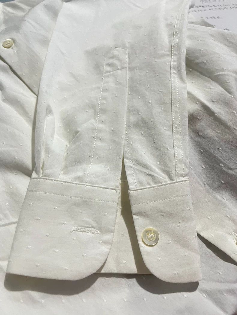 Dries Van Noten Comfortable White Men's Shirt with Small Collar Size US M / EU 48-50 / 2 - 5 Thumbnail