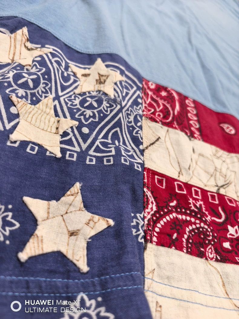 Visvim Vintage Stars Print Jumbo Tee with Pockets Size US XXS / EU 40 - 2 Thumbnail