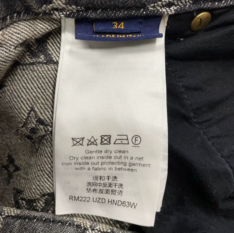 Louis Vuitton LV Black Gray Printed Denim Pants - dmc Size US 34 / EU 50 - 6 Thumbnail