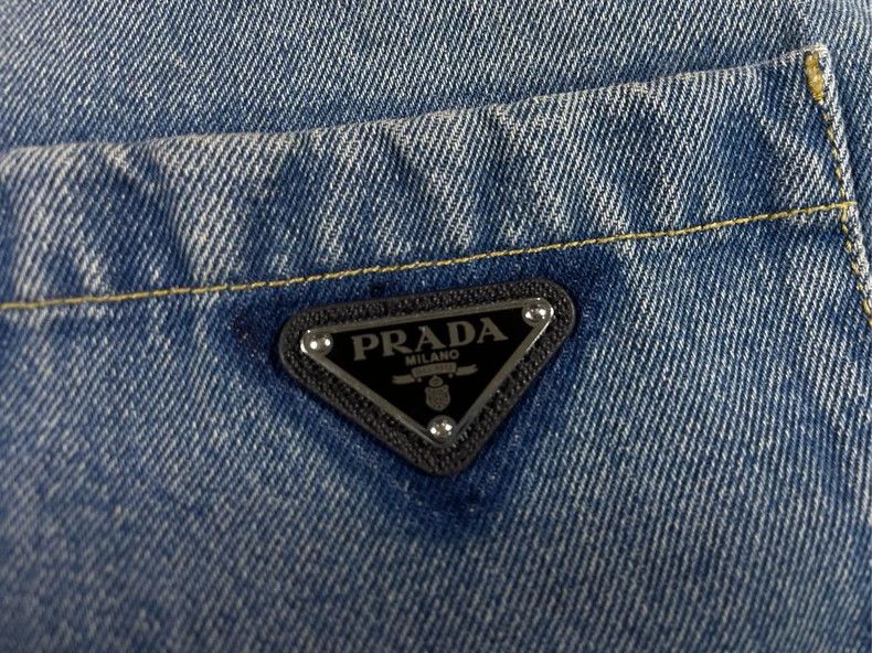 Prada PRADA Distressed Denim Short Sleeve Shirt - dmc Size US L / EU 52-54 / 3 - 3 Thumbnail