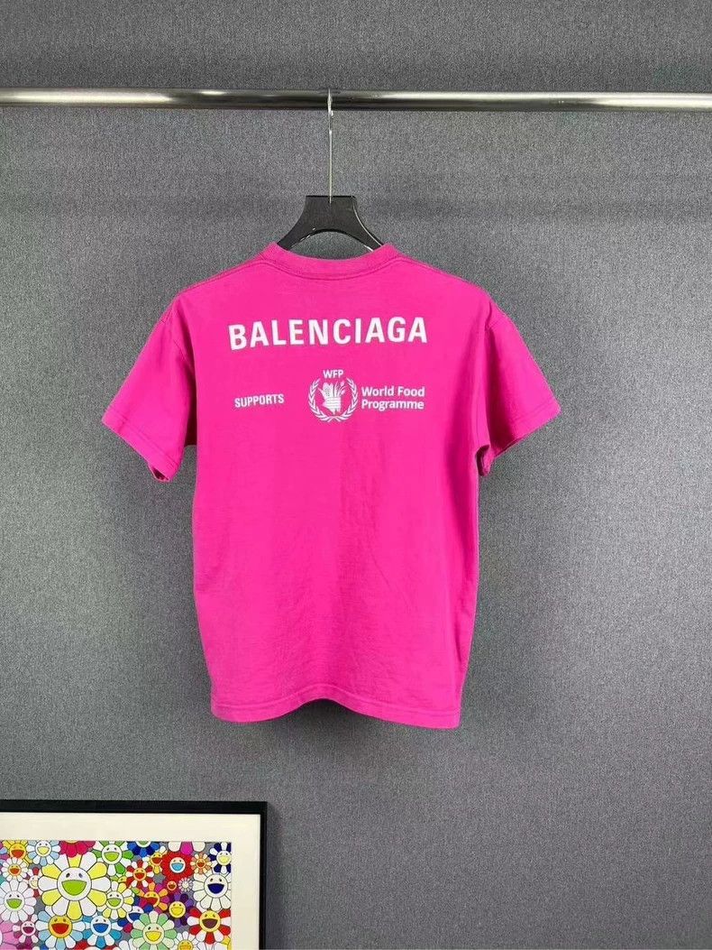 BALENCIAGA Pink Short Sleeve Food Program T-Shirt - dmc