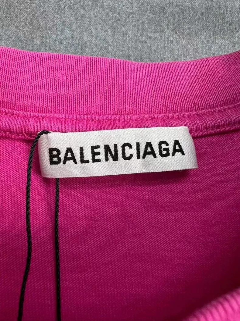 BALENCIAGA Pink Short Sleeve Food Program T-Shirt - dmc