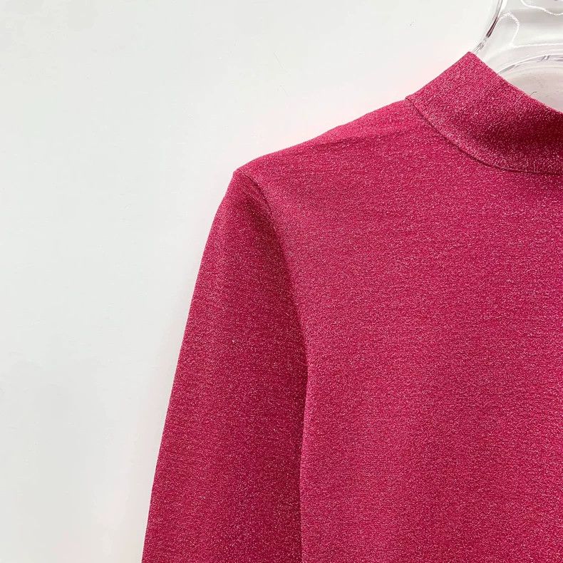 Gucci Pink Glitter Long Sleeve Bow Tie Top - dmc Size US XS / EU 42 / 0 - 3 Thumbnail