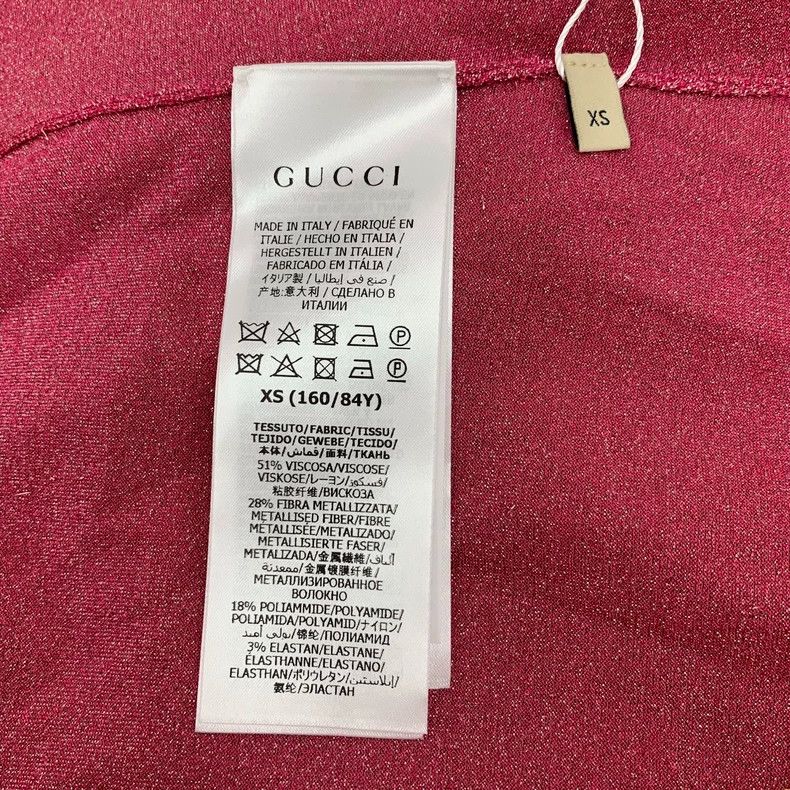 Gucci Pink Glitter Long Sleeve Bow Tie Top - dmc Size US XS / EU 42 / 0 - 8 Thumbnail