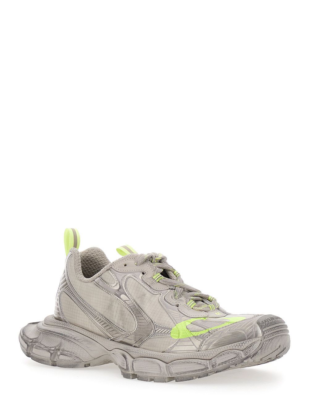 Balenciaga '3XL' Beige Low Top Sneakers with Logo Detail in Tech Fabric Man Size US 10 / EU 43 - 2 Thumbnail