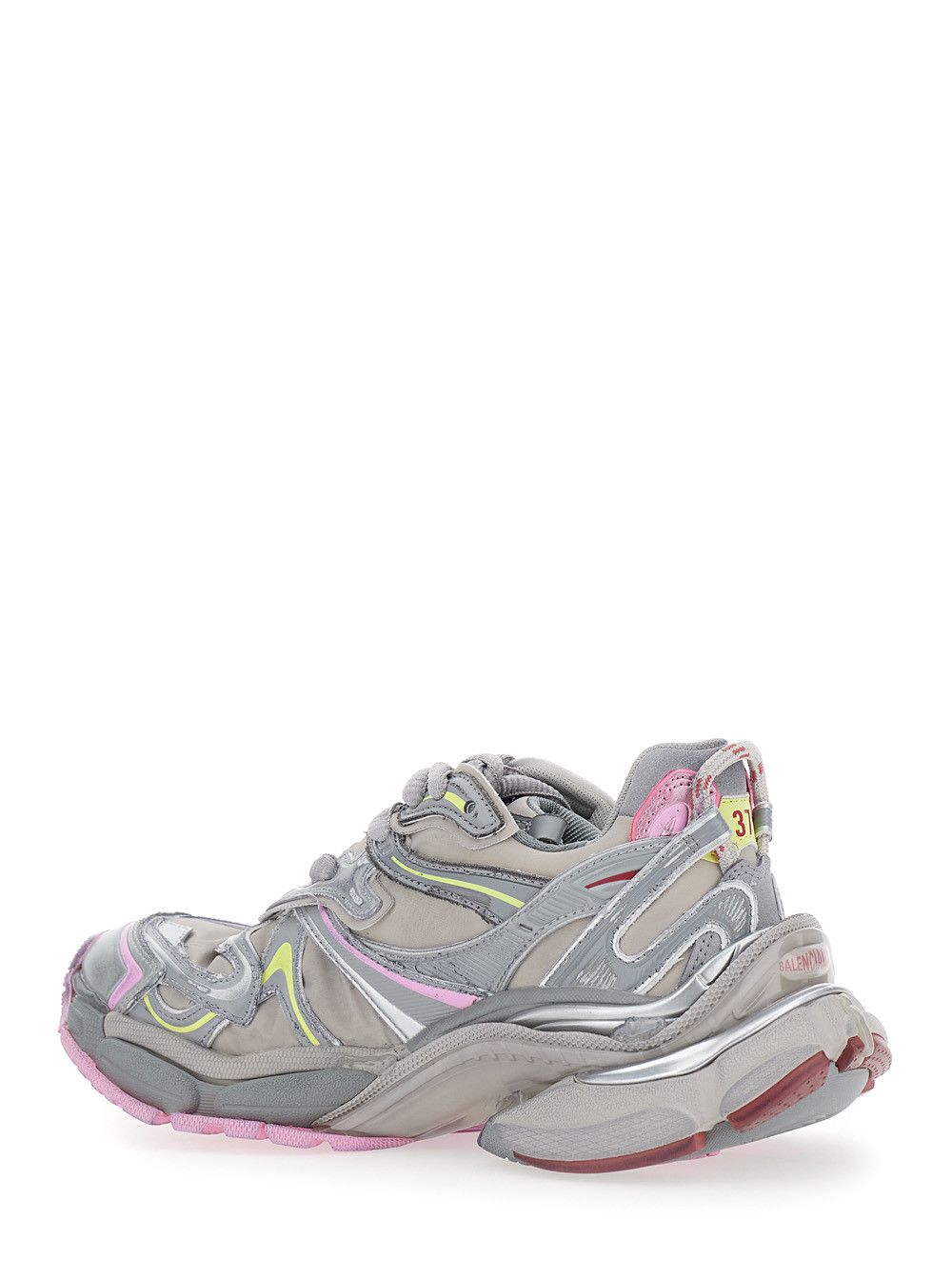 Balenciaga 'Runner 2' Beige Sneaker with Embossed Logo in Mesh and Nylon Woman Size US 6 / IT 36 - 3 Thumbnail