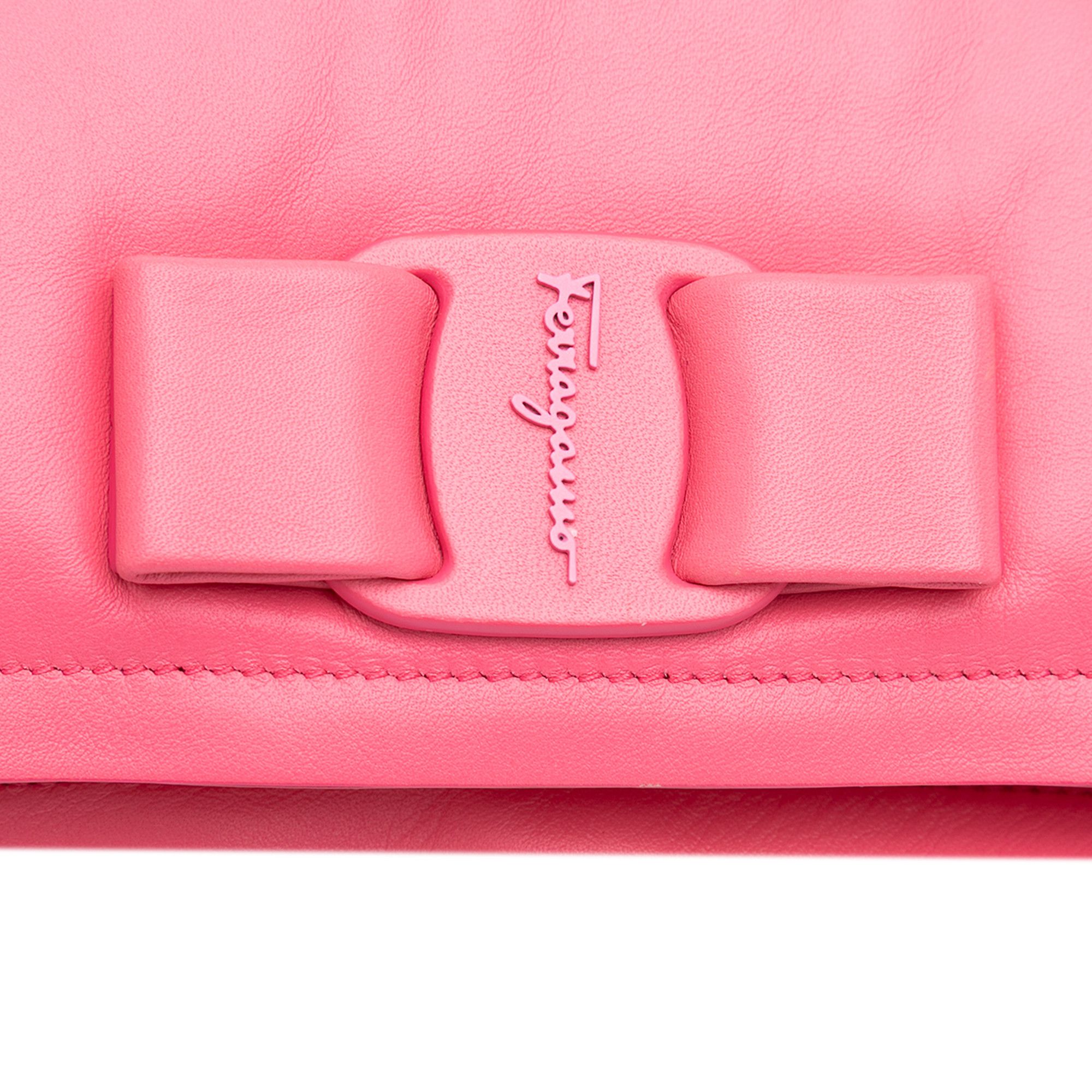 Salvatore Ferragamo Salvatore Ferragamo Mini Padded Leather Viva Bow Crossbody Size ONE SIZE - 7 Thumbnail