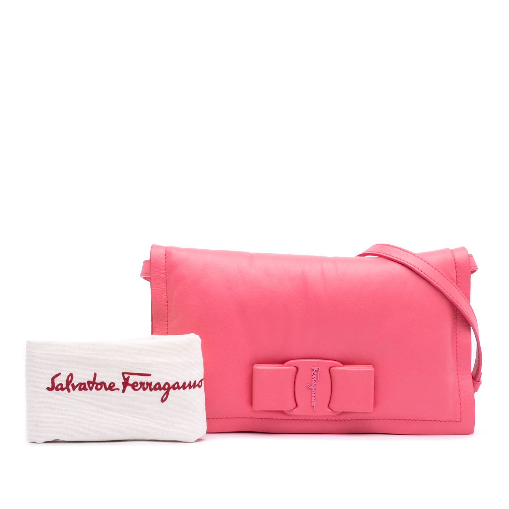 Salvatore Ferragamo Salvatore Ferragamo Mini Padded Leather Viva Bow Crossbody Size ONE SIZE - 12 Thumbnail