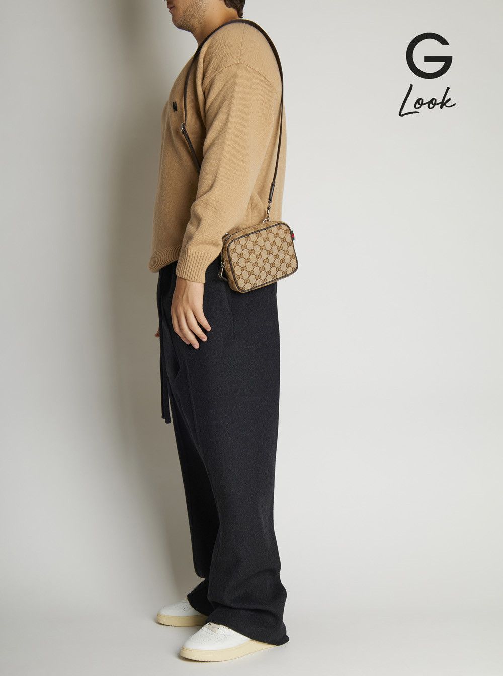 Gucci Beige Shoulder Bag with GG All-Over Motif and Removable Shoulder Strap in Canvas Man Size ONE SIZE - 6 Thumbnail