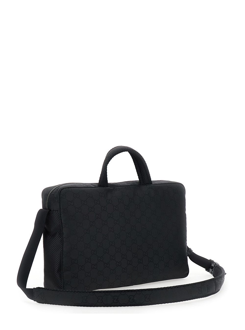 Gucci Black Suitcase with Tone-on-Tone GG All-Over Motif in Tech Fabric Man Size US M / EU 48-50 / 2 - 3 Thumbnail