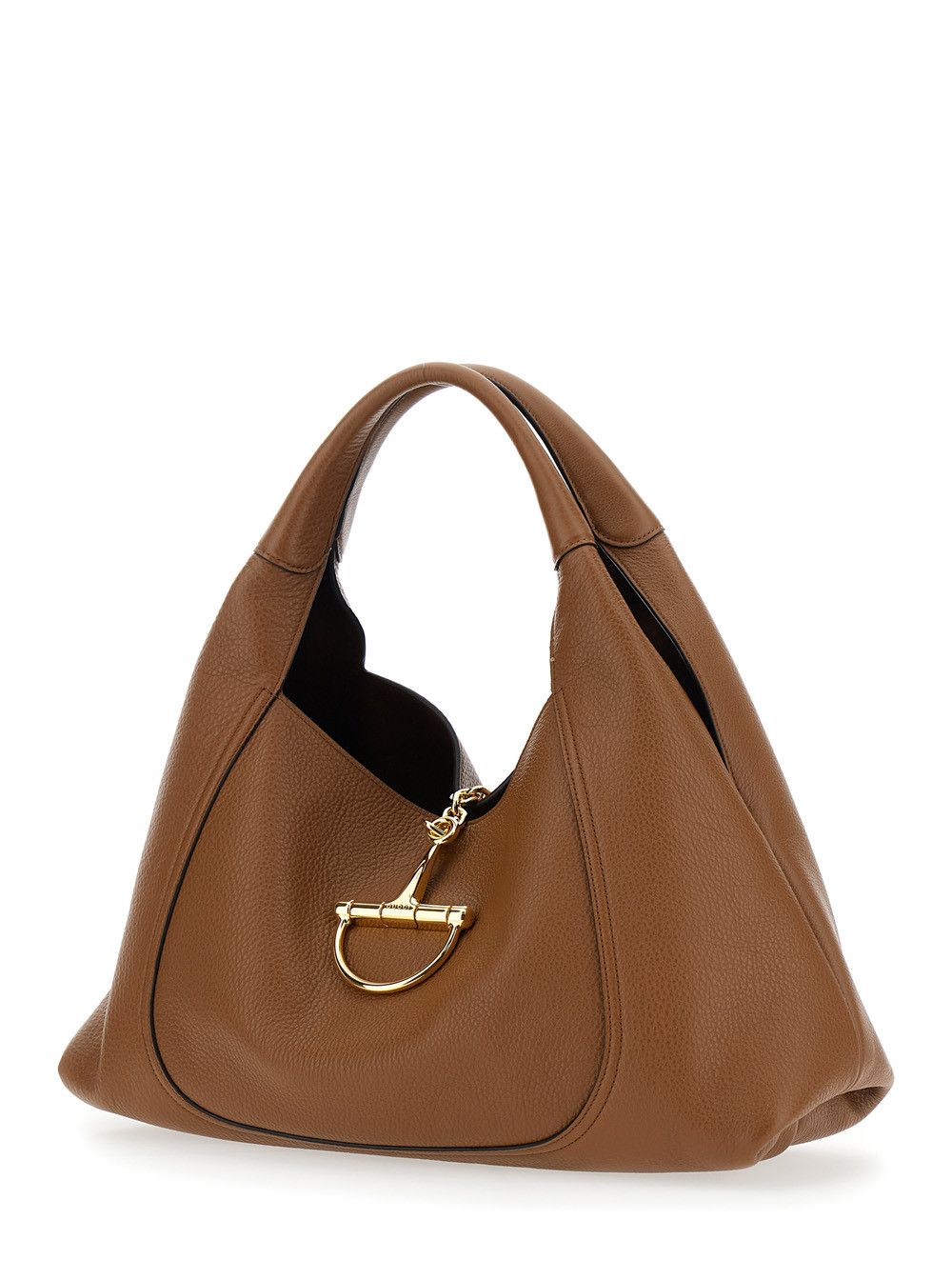 Gucci Brown Shoulder Bag with Horsebit Closure in Grained Leather Woman Size ONE SIZE - 2 Thumbnail