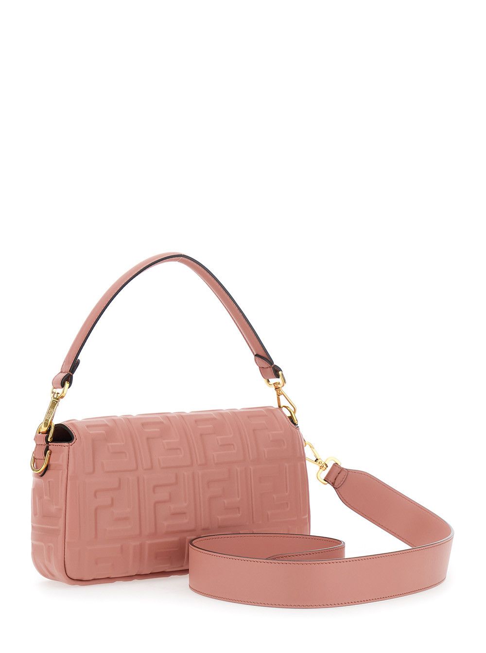Fendi 'Baguette' Pink Shoulder Bag with Removable Shoulder Strap in FF Canvas Woman Size ONE SIZE - 3 Thumbnail