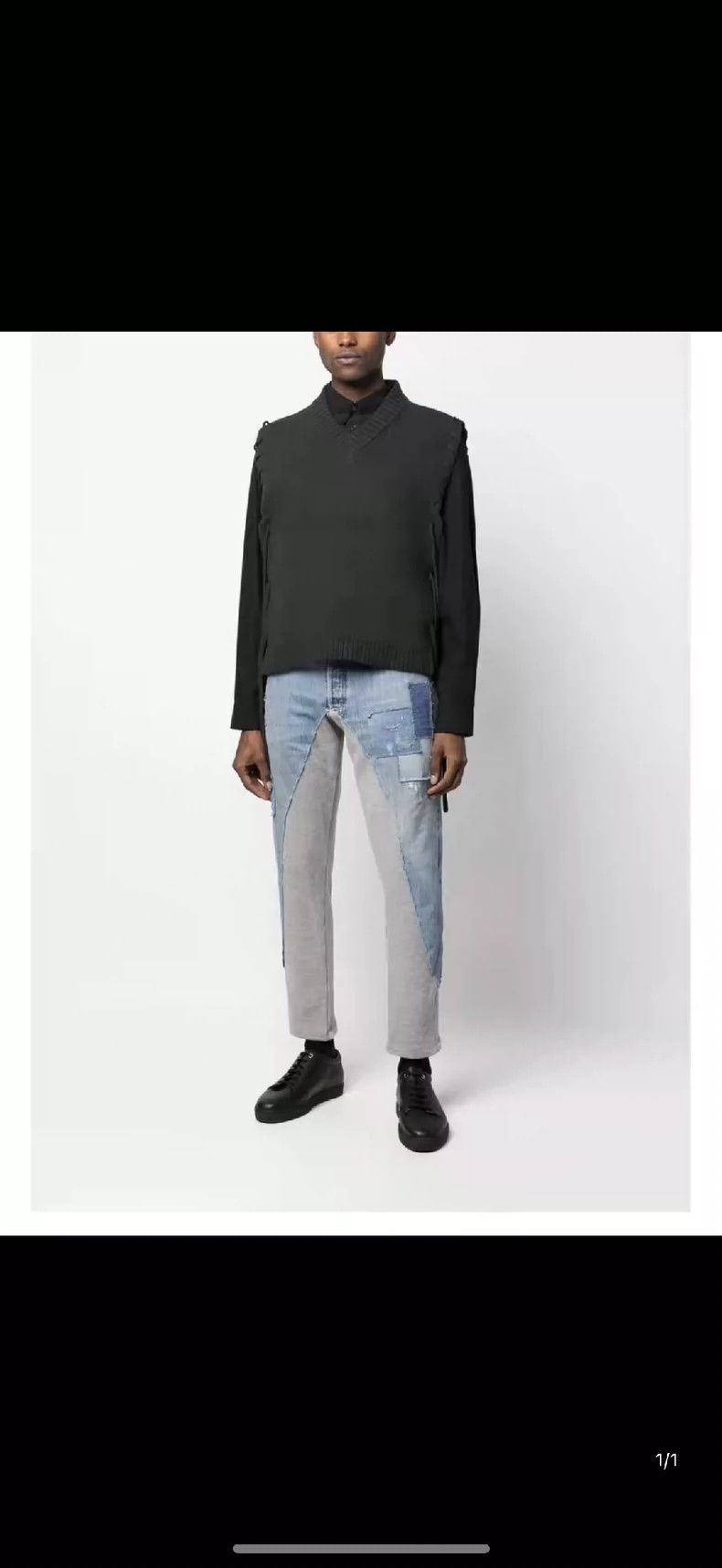 Greg Lauren Greg Lauren Patchwork off-the-ankle jeans Size US 30 / EU 46 - 8 Thumbnail