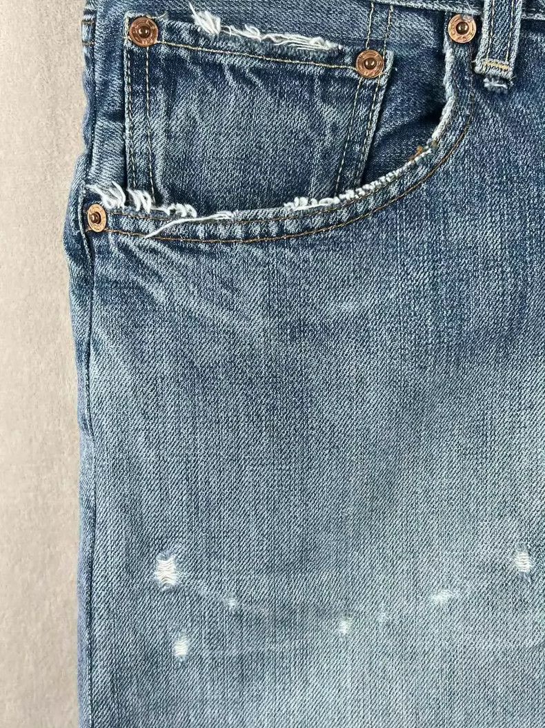 Greg Lauren Greg Lauren Patchwork off-the-ankle jeans Size US 30 / EU 46 - 2 Thumbnail