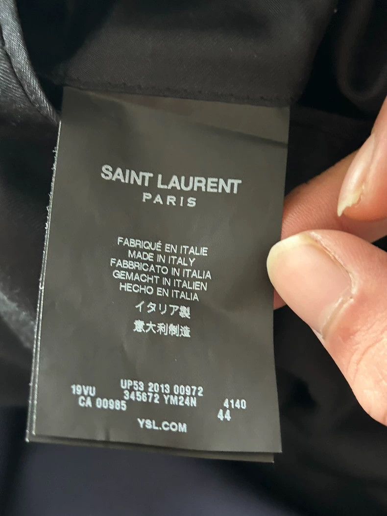 Saint Laurent Paris Saint Laurent 13fw original black border blue suit jacket -DMC Size US S / EU 44-46 / 1 - 4 Thumbnail