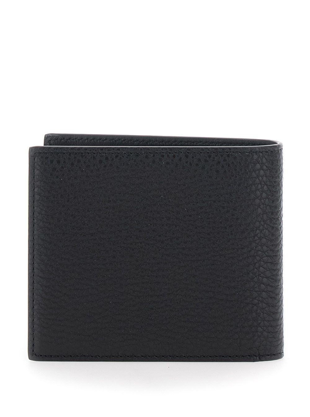 Givenchy Bi-Fold Wallet 'GIVENCHY' with Logo Lettering on the Front in Black Pebbled Leather for Men Size ONE SIZE - 4 Thumbnail