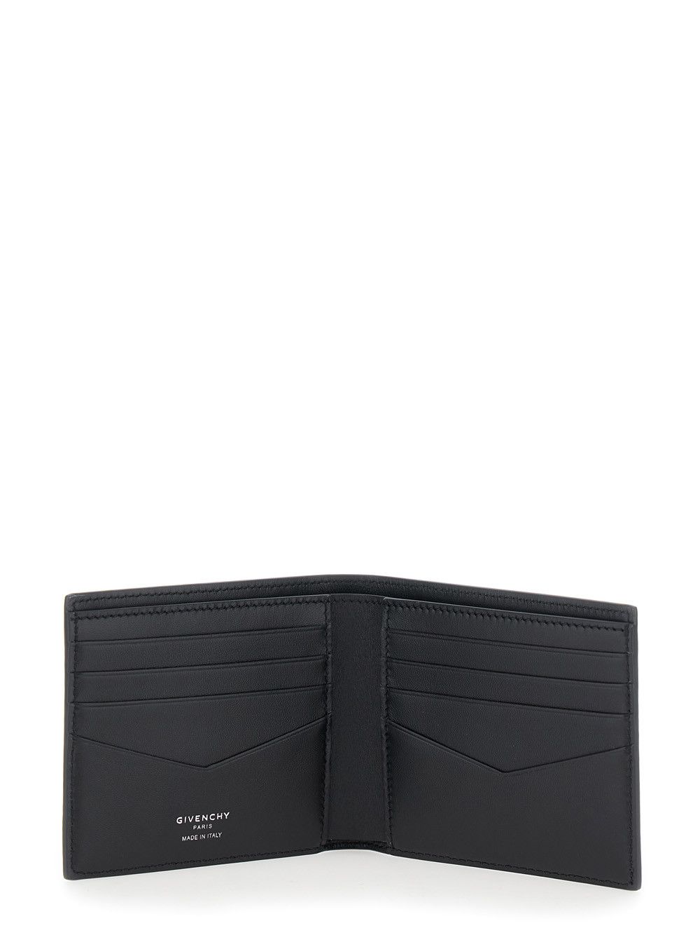 Givenchy Bi-Fold Wallet 'GIVENCHY' with Logo Lettering on the Front in Black Pebbled Leather for Men Size ONE SIZE - 5 Thumbnail