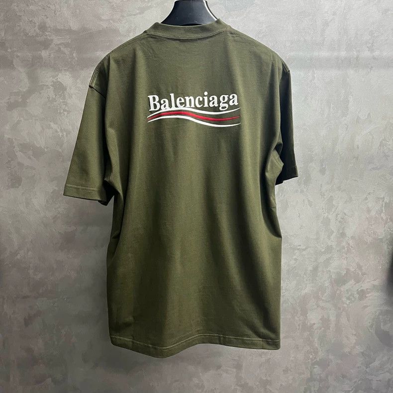 Balenciaga Balenciaga Brown Green Logo T-Shirt Size US S / EU 44-46 / 1 - 5 Thumbnail