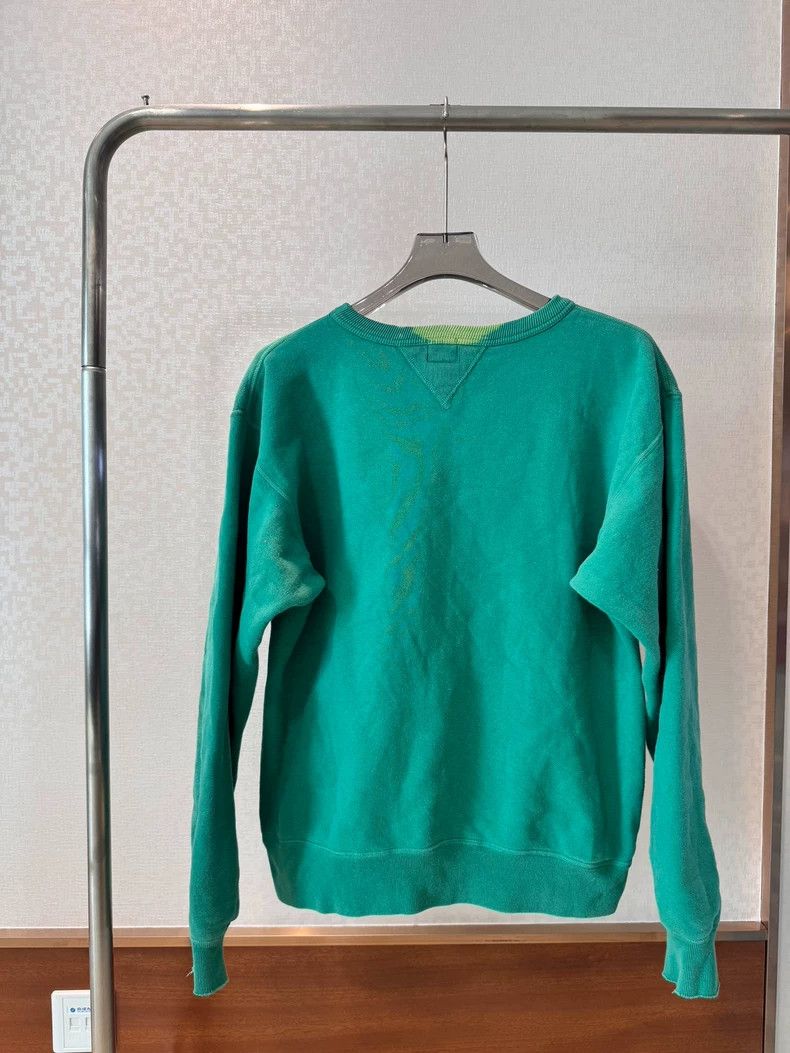 Saint Michael Green Logo Print Sweatshirt with Distressed Design-dmc Size US M / EU 48-50 / 2 - 2 Thumbnail