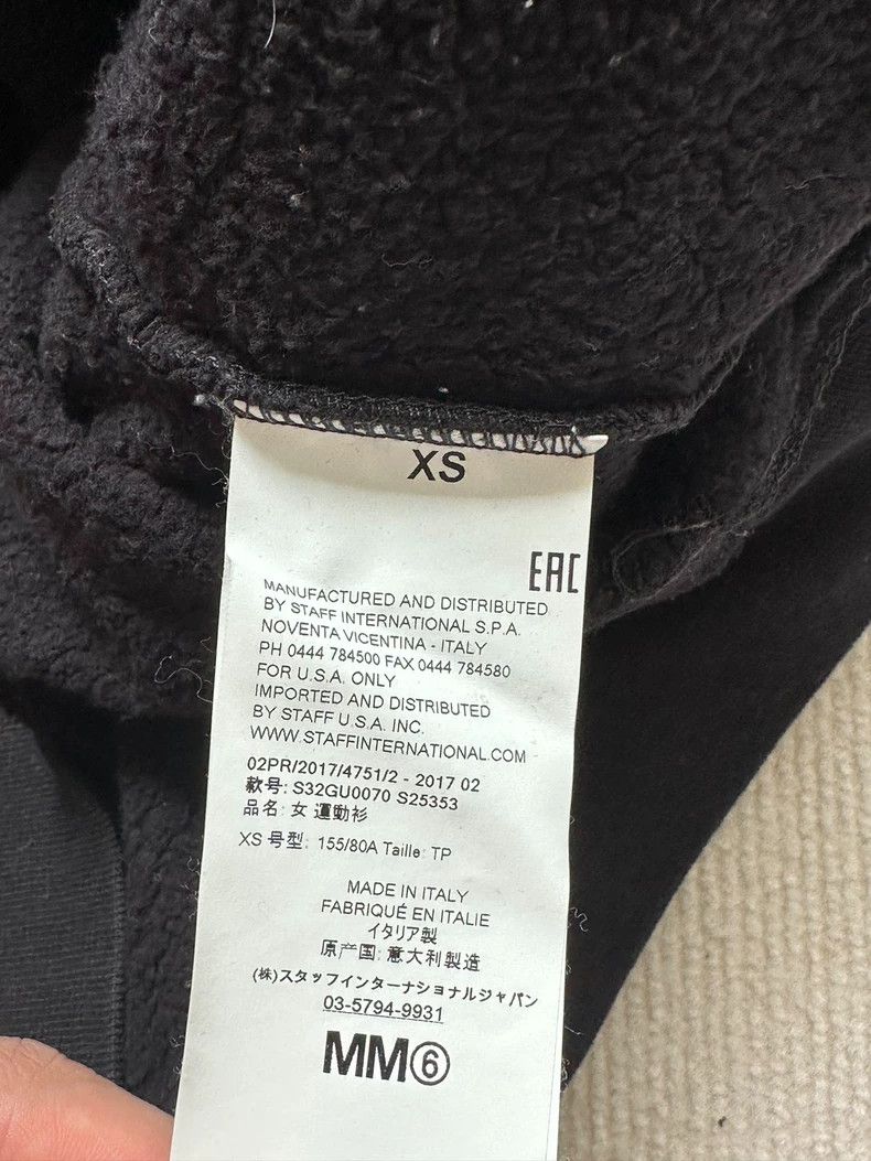Maison Margiela Maison Margiela Black Hoodie with Signature Style - dmc Size US XS / EU 42 / 0 - 3 Thumbnail