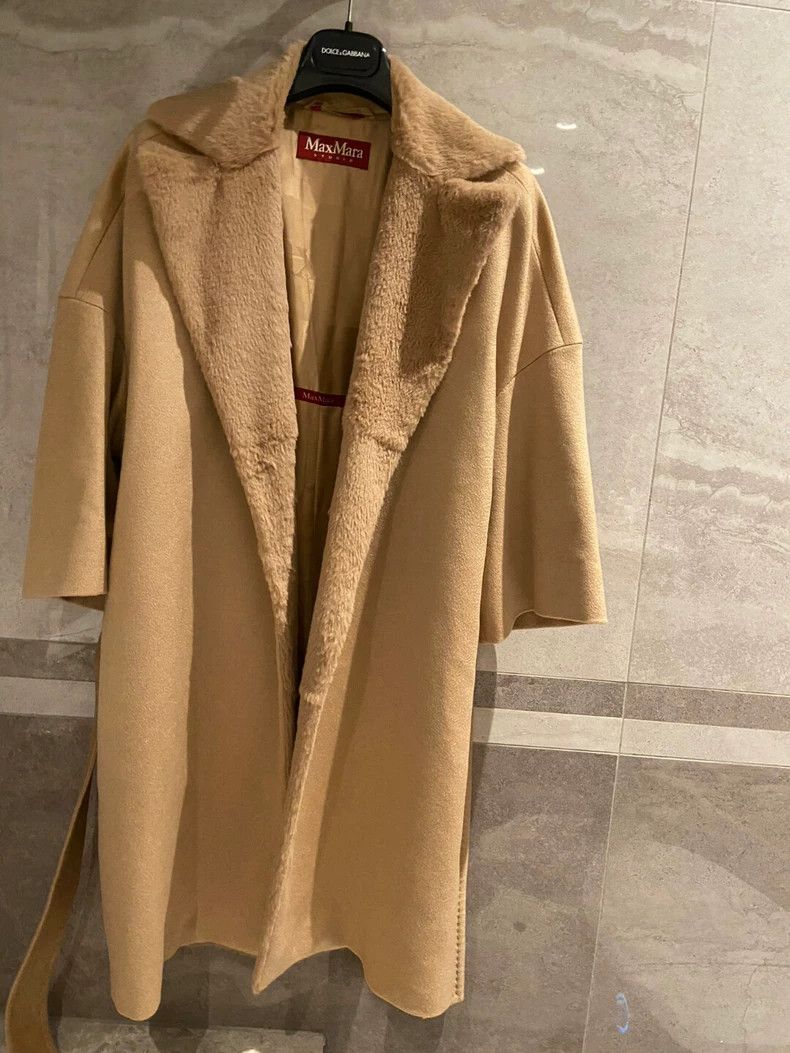Max Mara MaxMara Camel Cashmere Coat with Rabbit Fur Collar -dmc Size XS / US 0-2 / IT 36-38 - 3 Thumbnail