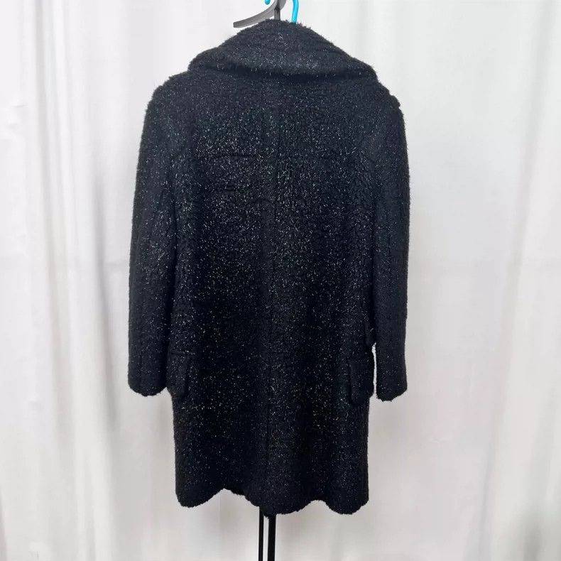 Max Mara MaxMara Black Teddy Silver Thread Coat -dmc Size US S / EU 44-46 / 1 - 3 Thumbnail