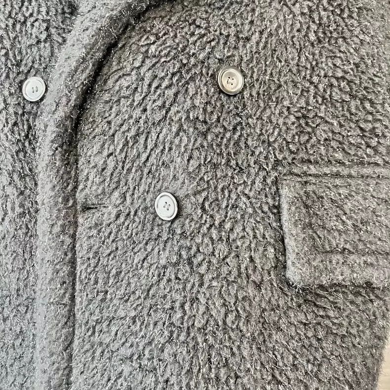 Max Mara MaxMara Black Teddy Silver Thread Coat -dmc Size US S / EU 44-46 / 1 - 9 Thumbnail
