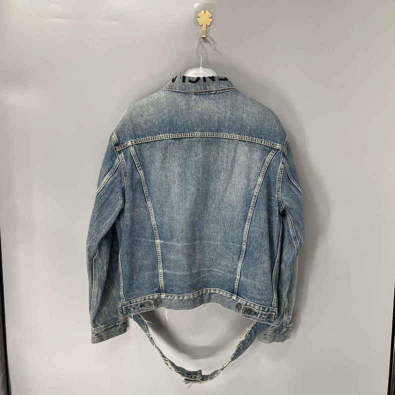 Balenciaga Balenciaga Blue Denim Jacket with Logo Size US S / EU 44-46 / 1 - 2 Thumbnail