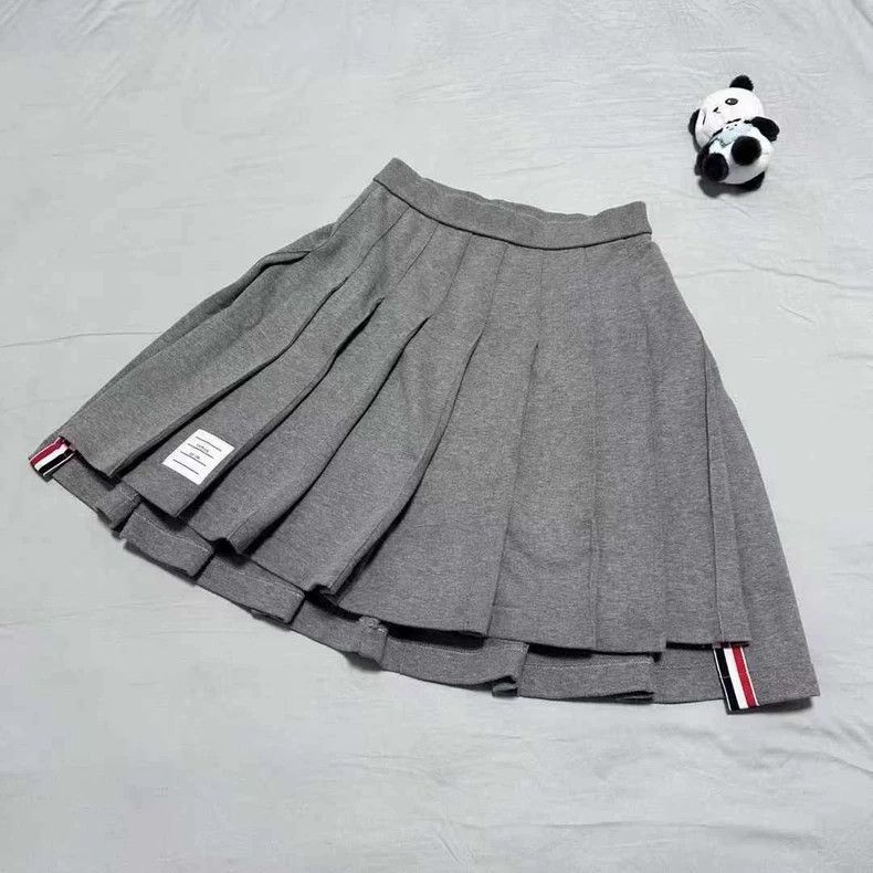 Thom Browne Gray Pleated Knitted Skirt by Thom Browne-dmc Size US 38 / EU 54 - 2 Thumbnail