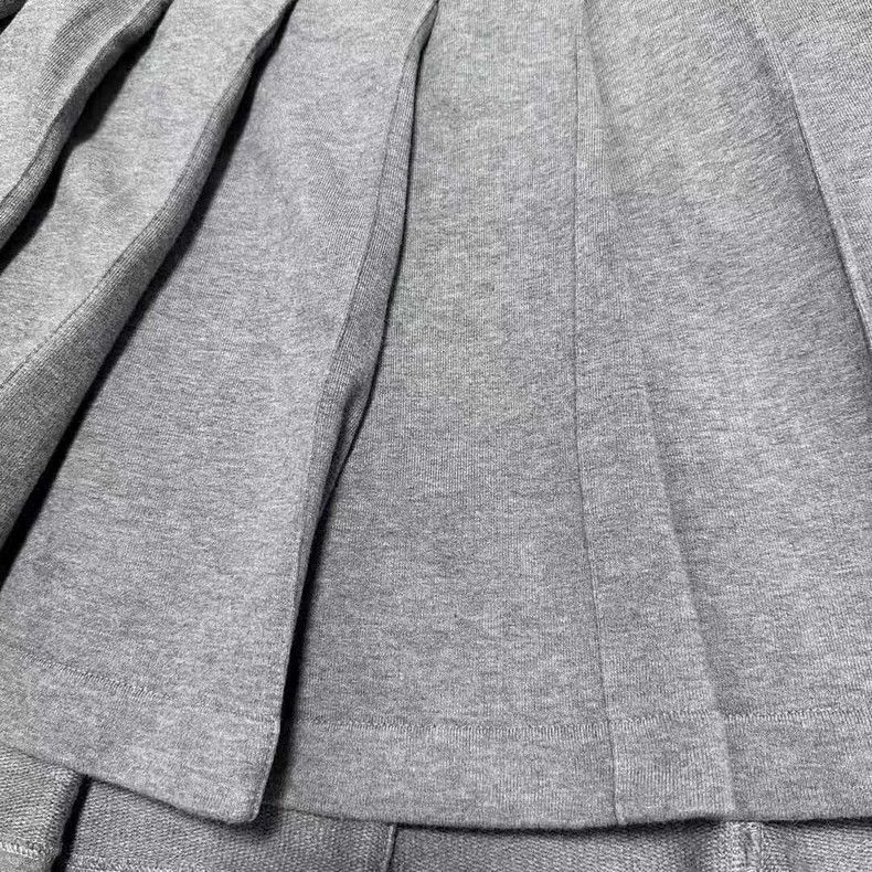 Thom Browne Gray Pleated Knitted Skirt by Thom Browne-dmc Size US 38 / EU 54 - 5 Thumbnail