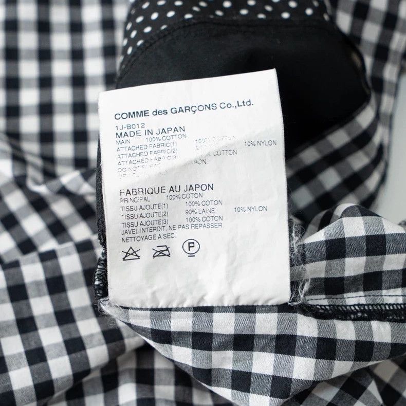 Comme des Garcons Black Checkered Peter Pan Collar Shirt-dmc Size US XXS / EU 40 - 5 Thumbnail