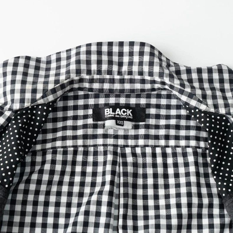 Comme des Garcons Black Checkered Peter Pan Collar Shirt-dmc Size US XXS / EU 40 - 3 Thumbnail