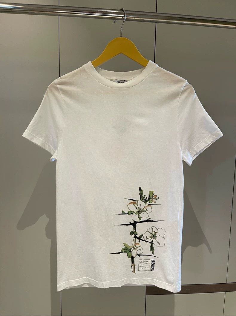 Loewe Loewe White Floral Logo Short Sleeve T-Shirt - dmc Size US XS / EU 42 / 0 - 3 Thumbnail