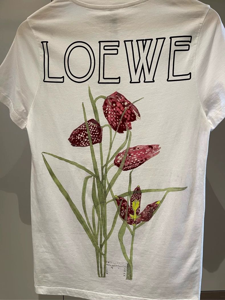 Loewe Loewe White Floral Logo Short Sleeve T-Shirt - dmc Size US XS / EU 42 / 0 - 7 Thumbnail