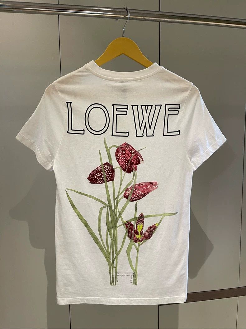 Loewe Loewe White Floral Logo Short Sleeve T-Shirt - dmc Size US XS / EU 42 / 0 - 2 Thumbnail
