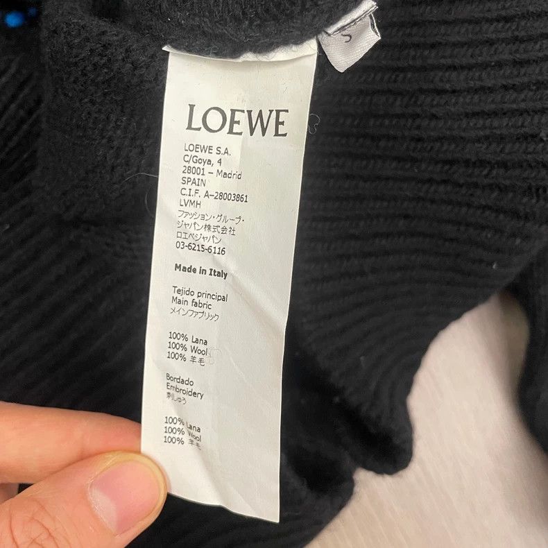 Loewe Loewe Blue Logo Wool Crewneck Sweater - dmc Size US S / EU 44-46 / 1 - 6 Thumbnail