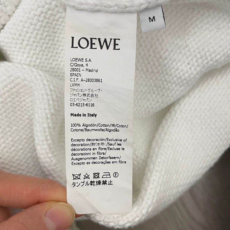 Loewe Loewe White Flocked Logo Knit Sweater - dmc Size US M / EU 48-50 / 2 - 6 Thumbnail