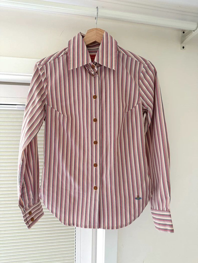Vivienne Westwood Vivienne Westwood Striped Long Sleeve Shirt - dmc Size US M / EU 48-50 / 2 - 2 Thumbnail