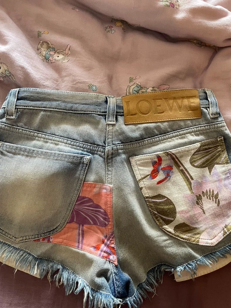 Loewe LOEWE Denim Patchwork Shorts - dmc Size US 36 / EU 52 - 2 Thumbnail