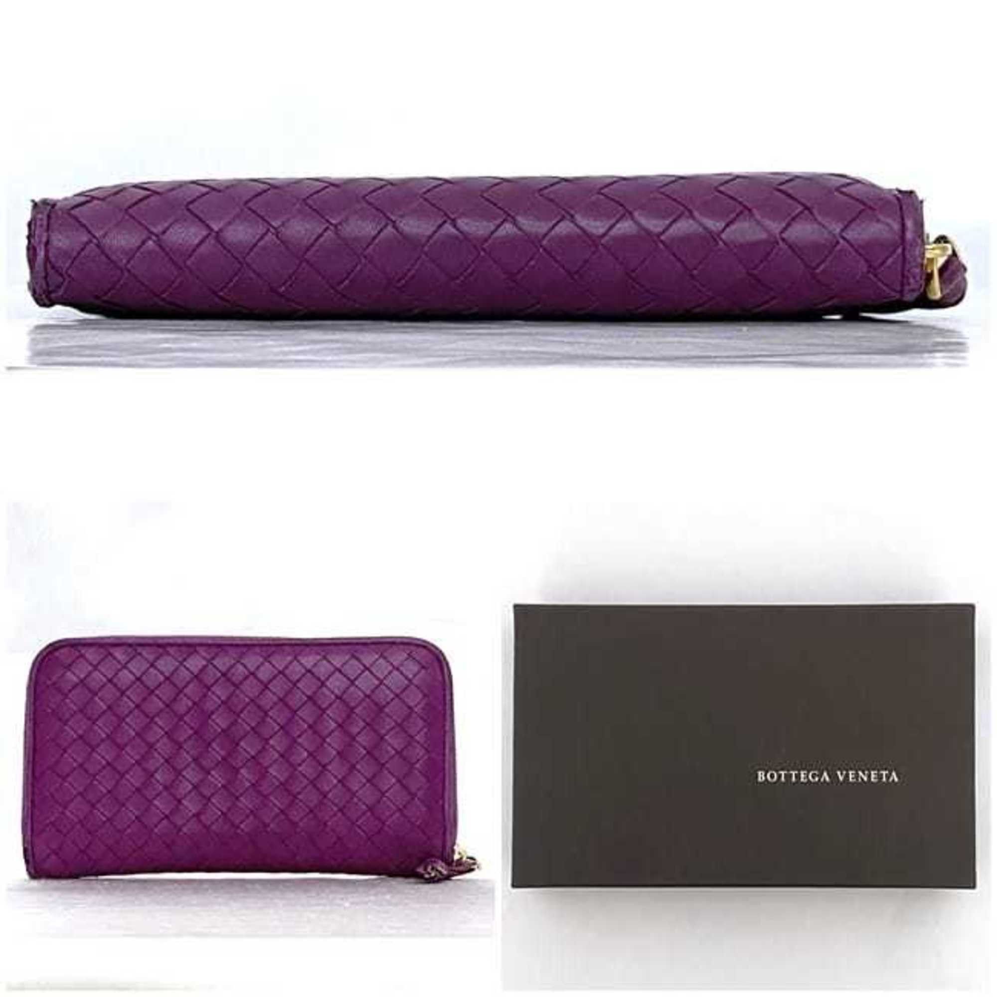 Bottega Veneta Bottega Veneta round long wallet ec-23504 purple intrecciato 114076 V0013 5200 leather EPEV 2009 5376 D BOTTEGA VENETA Size ONE SIZE - 3 Thumbnail