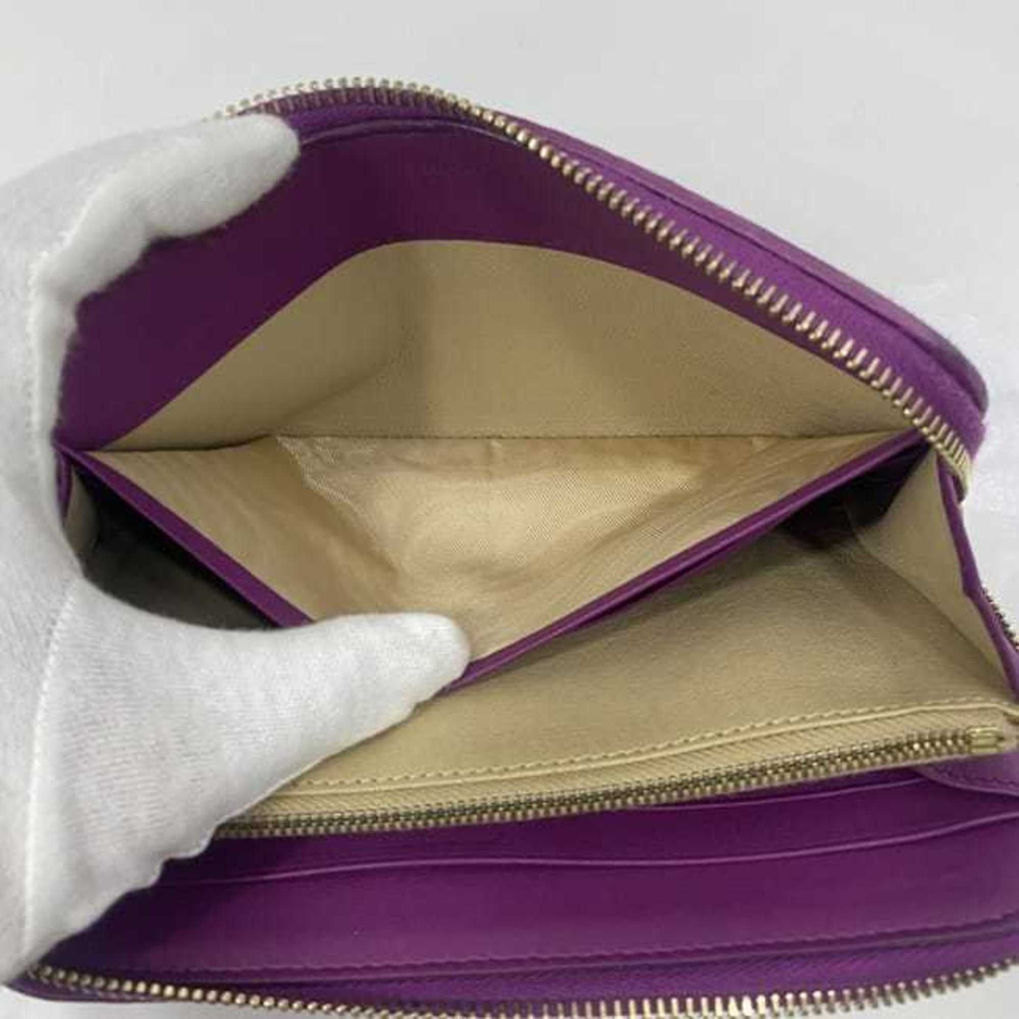 Bottega Veneta Bottega Veneta round long wallet ec-23504 purple intrecciato 114076 V0013 5200 leather EPEV 2009 5376 D BOTTEGA VENETA Size ONE SIZE - 8 Thumbnail