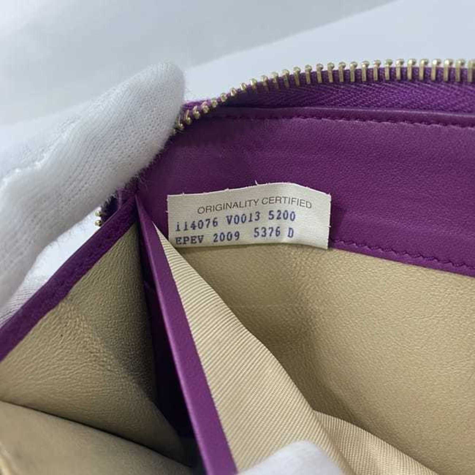Bottega Veneta Bottega Veneta round long wallet ec-23504 purple intrecciato 114076 V0013 5200 leather EPEV 2009 5376 D BOTTEGA VENETA Size ONE SIZE - 10 Thumbnail