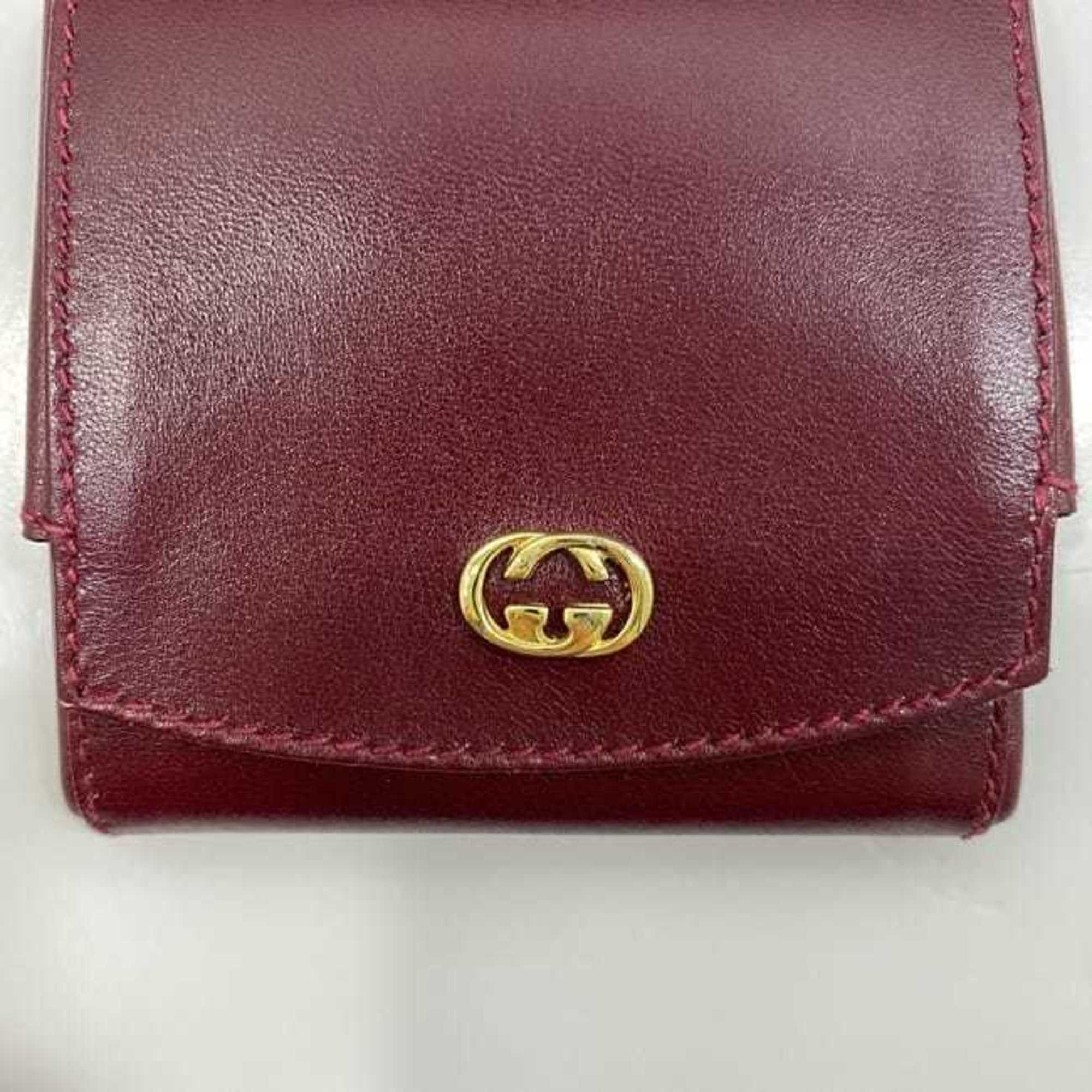 Gucci Gucci coin case ec-23637 Bordeaux Interlocking Hysteria 030 904 0325 leather GUCCI GG compact for men and women. Size ONE SIZE - 6 Thumbnail