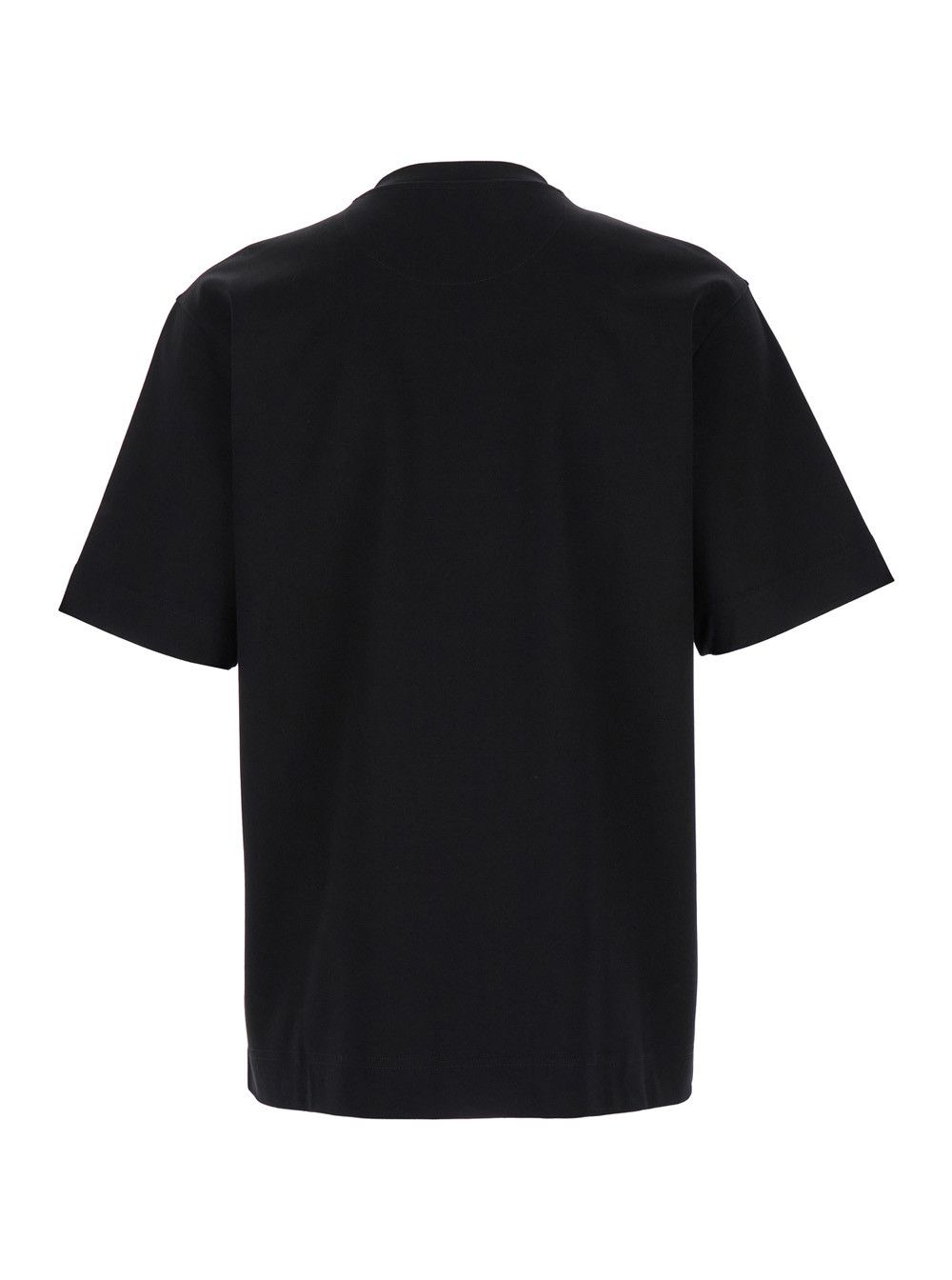 Fendi Men's Black Cotton Crew Neck T-Shirt with Front Logo Print Size US L / EU 52-54 / 3 - 2 Thumbnail