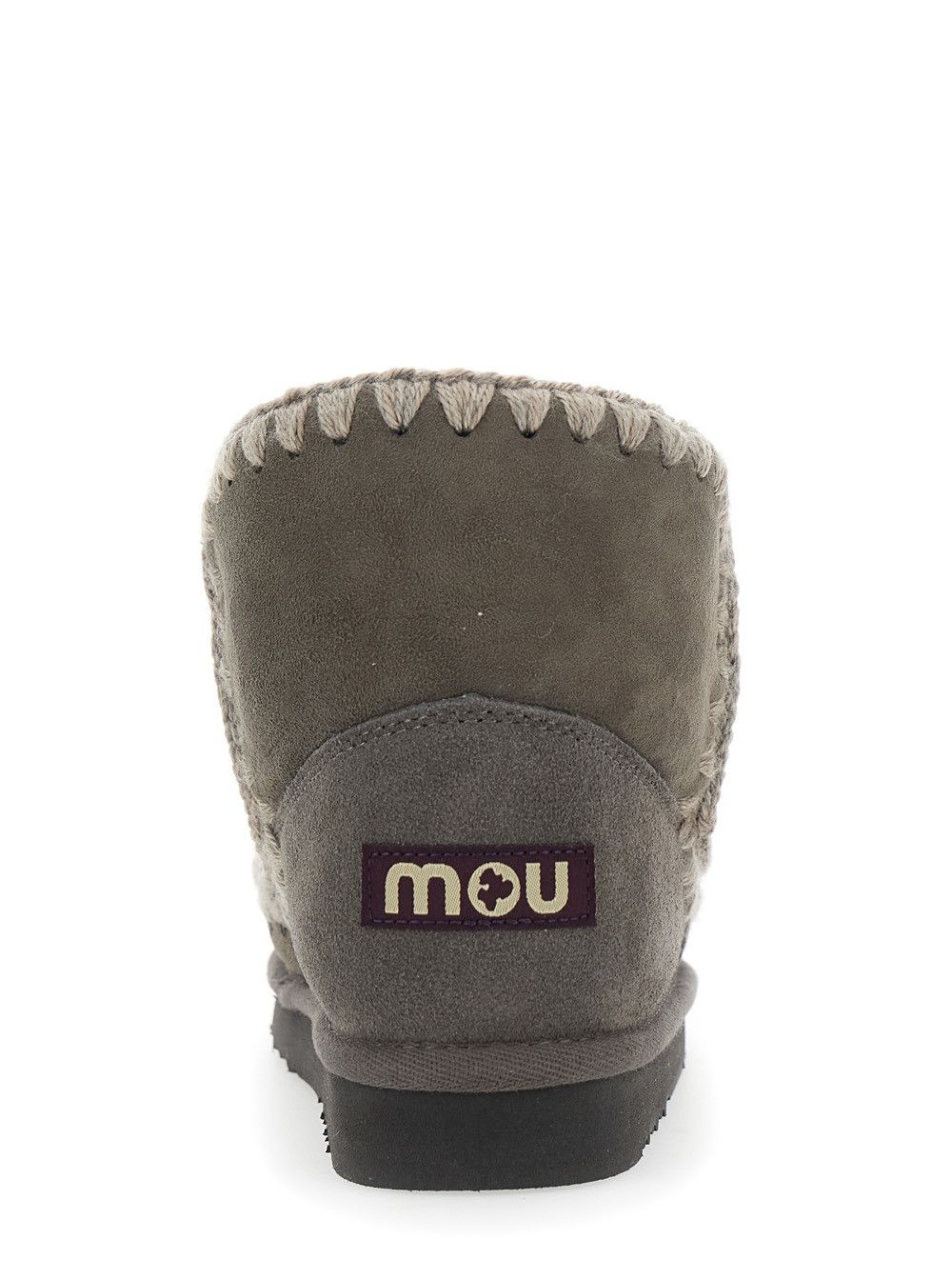 Mou 'Eskimo' Grey Ankle Boots with Crochet Details and Logo Patch on the Rear in Suede Woman Size US 6 / IT 36 - 5 Thumbnail