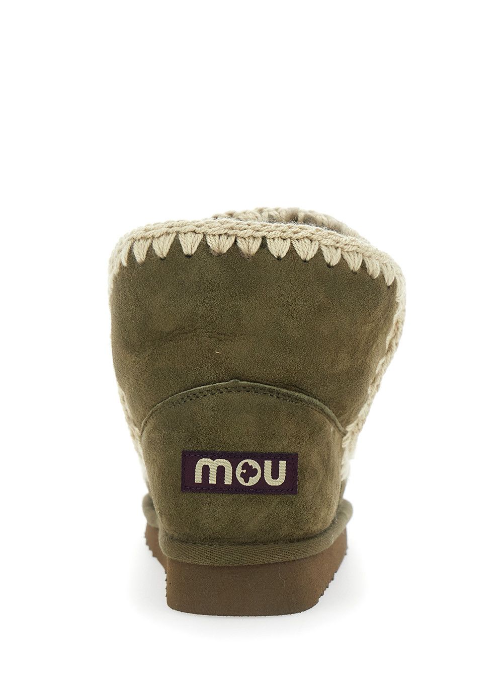 Mou 'Eskimo' Green Ankle Boots with Crochet Details and Logo Patch on the Rear in Suede Woman Size US 10 / IT 40 - 5 Thumbnail