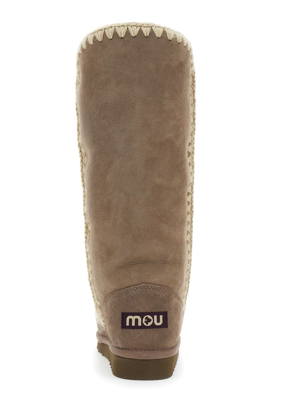 Mou 'Eskimo' Grey Boots with Braided Effect and Logo Patch on the Rear in Leather Woman Size US 11 / IT 41 - 4 Thumbnail