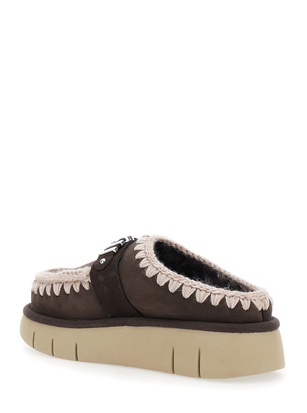 Mou 'Bounce' Brown Mules with Logo Lettering and Open Rear in Leather Woman Size US 6 / IT 36 - 3 Thumbnail