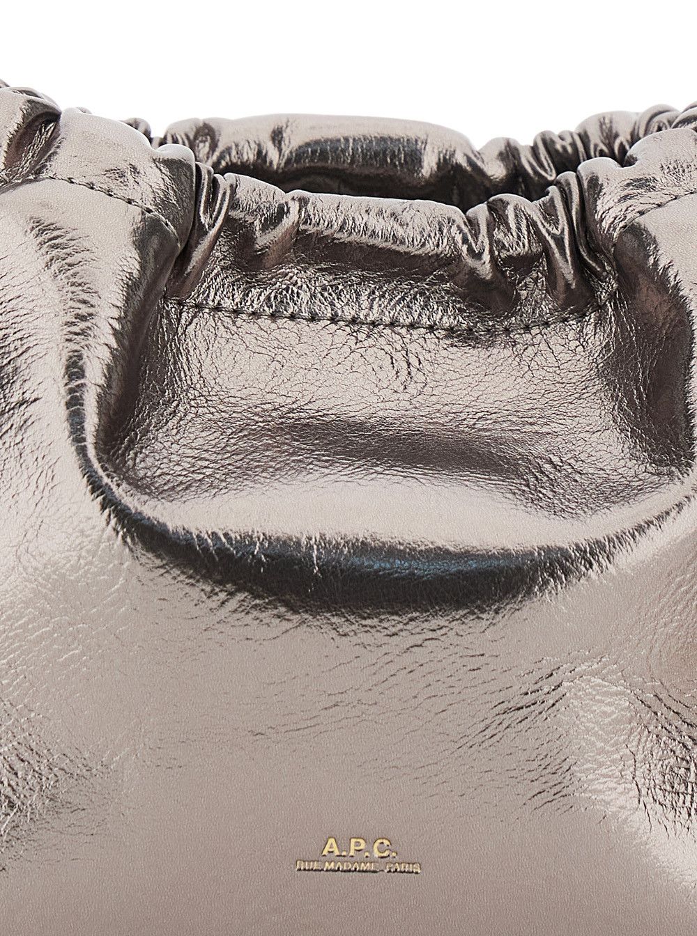 A.P.C. Metallic Shoulder Bag with Logo Lettering on the Front and Drawstring Closure in Ecoleather Woman Size ONE SIZE - 5 Thumbnail