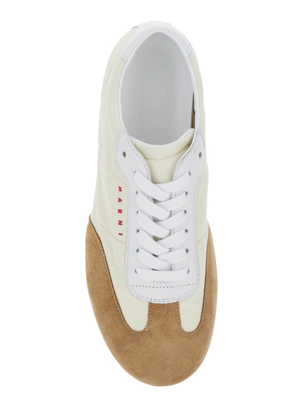 Marni White Sneakers with Suede Details and Lettering Logo in Eco-Leather Woman Size US 6 / IT 36 - 4 Thumbnail